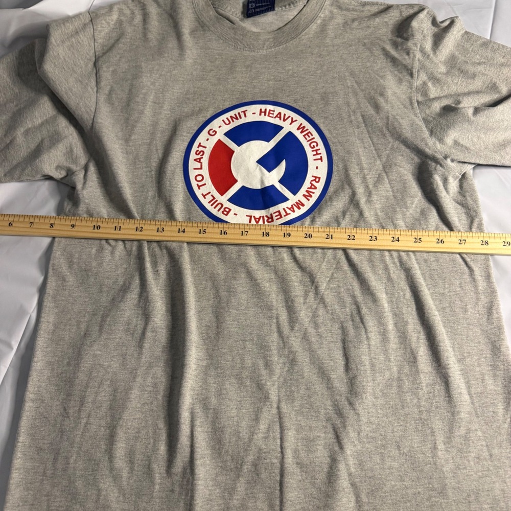 G-Unit Mens G Unit 50 Cent Built To Last Graphic T-Shirt Size M Gray Hip Hop Y2K - Picture 6 of 9